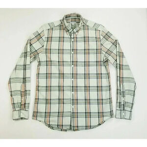 Steven Alan Size Small Button Down Long Sleeve Pale Green Check Cotton Shirt